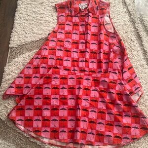 Rene Magritte pink multi color Hegel’s Holiday Handkerchief Top and skirt